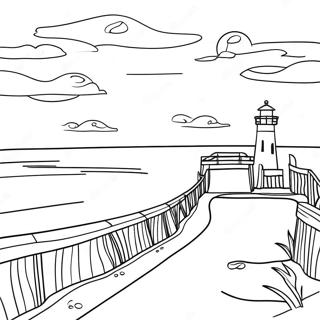 Outer Banks Sunset Coloring Page | Outer Banks coloring page