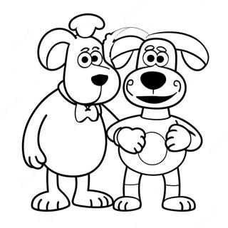 Wallace and Gromit Coloring Page | Wallace and Gromit coloring page