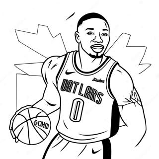 Damian Lillard Páginas para Colorear