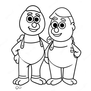 Burt and Ernie Coloring Page | Burt and Ernie coloring page
