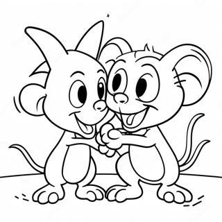 Pinky and the Brain in a Silly Situation Coloring Page | Pinky and the Brain coloring page