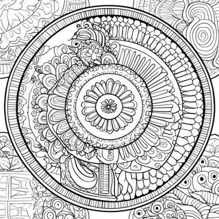 Intricate Black Mandala Coloring Page | Black coloring page