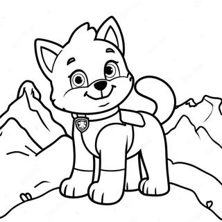 Everest Skye Paw Patrol Coloring Page