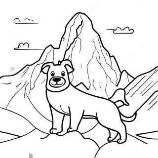 Adventurous Everest Skye Coloring Page