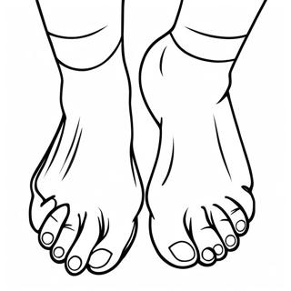 Realistic Feet Coloring Page | Feet coloring page
