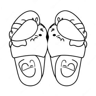 Cartoon Feet Coloring Page | Feet coloring page