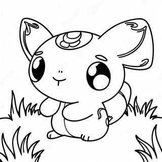 Cute Grass Type Pokemon Coloring Page | Grass Type Pokemon coloring page