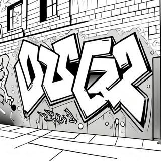 Urban Graffiti Coloring Page | Ghetto coloring page