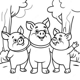 Three Little Pigs Coloring Page | Three Little Pigs coloring page