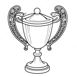 Shiny Gold Trophy Coloring Page | Trophy coloring page