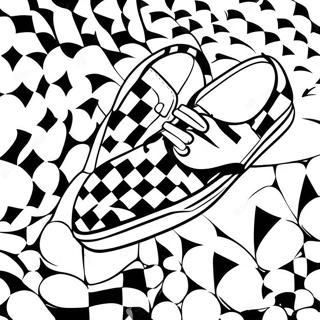Vans Classic Checkerboard Coloring Page | Vans coloring page