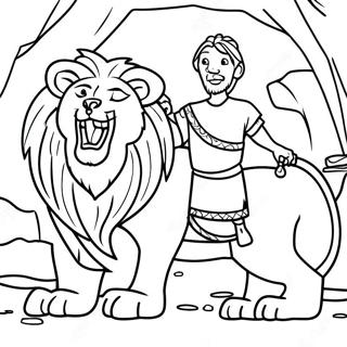 Daniel e a Cova dos Leões Páginas para Colorir