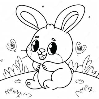 Cute Bunny Hop Coloring Page | Hop coloring page