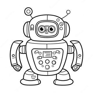 Fun Coding Robot Coloring Page | Coding coloring page