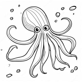 Giant Squid Coloring Page | Giant Squid coloring page