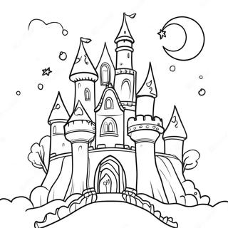 Once Upon a Time Fairy Tale Castle Coloring Page | Once Upon a Time coloring page