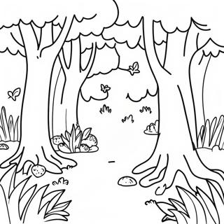 Magical Once Upon a Time Forest Coloring Page | Once Upon a Time coloring page
