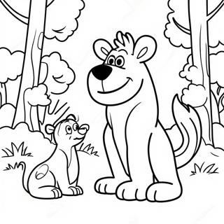 Open Season Animal Adventure Coloring Page | Open Season coloring page