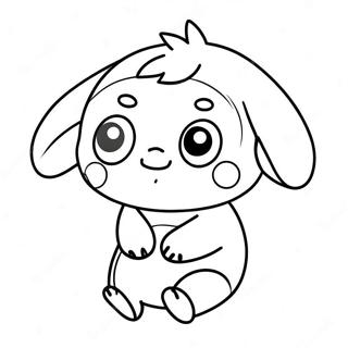 Cute Momo Character Coloring Page | Momo coloring page