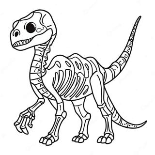 Kerangka Dinosaurus Halaman Mewarnai