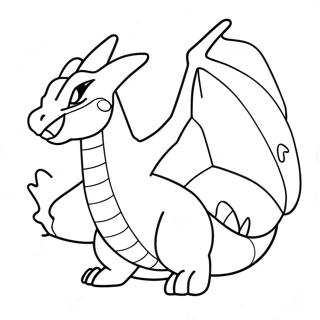 Charizard Flying Coloring Page | Mega Pokemon coloring page