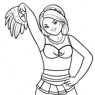 Atlanta Falcons Cheerleader Coloring Page | Atlanta Falcons coloring page