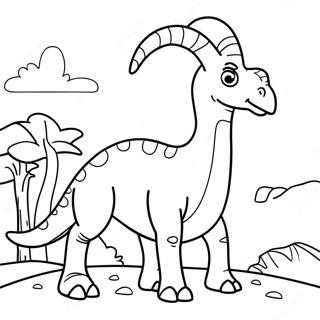Parasaurolophus Coloring Page | Parasaurolophus coloring page