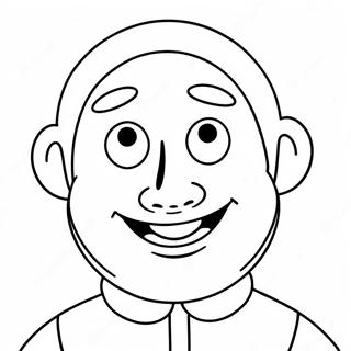 Funny Blank Face Coloring Page | Blank Face coloring page