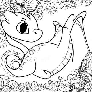 Female Light Fury with Sparkling Scales Coloring Page | Female Light Fury coloring page