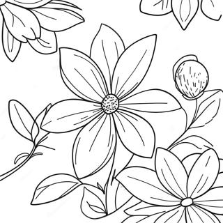 Delicate Orange Blossom Coloring Page | Orange Blossom coloring page