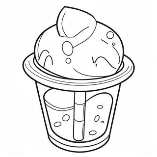 Colorful Slushie Cup Coloring Page | Slushie coloring page