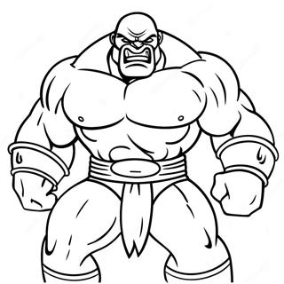 Powerful Juggernaut in Action Coloring Page | Juggernaut coloring page