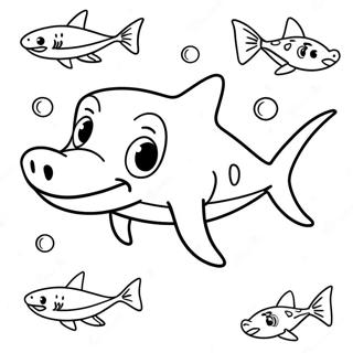 Cute Hammerhead Shark Coloring Page | Hammerhead Shark coloring page