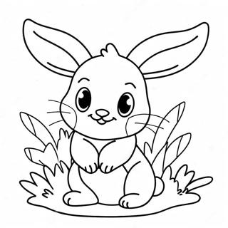 Página para colorear de un lindo conejito bebé | Página para colorear de Bebé Conejito