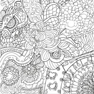 Grunge Aesthetic Patterns Coloring Page | Grunge Aesthetic coloring page