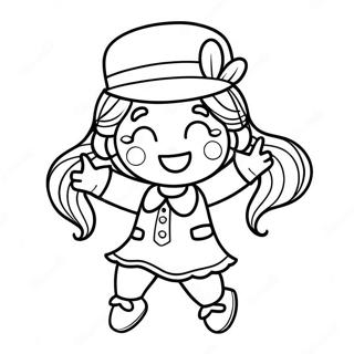 Cute Girl Leprechaun Dancing Coloring Page | Girl Leprechaun coloring page