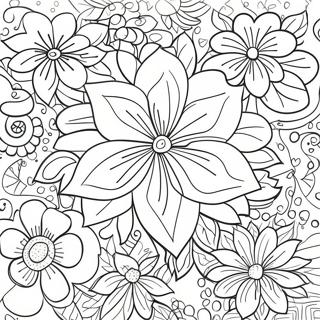 Dark Grunge Floral Coloring Page | Grunge Aesthetic coloring page