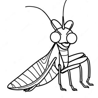 Praying Mantis Coloring Page | Praying Mantis coloring page