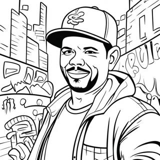 Cholo Style Graffiti Coloring Page | Cholo coloring page