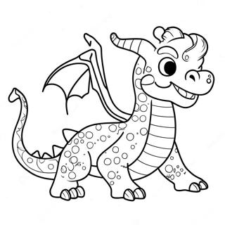 Christmas Dragon Coloring Page | Christmas Dragon coloring page