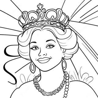 Stylish Queen Graffiti Coloring Page | Queen Graffiti Gangster coloring page