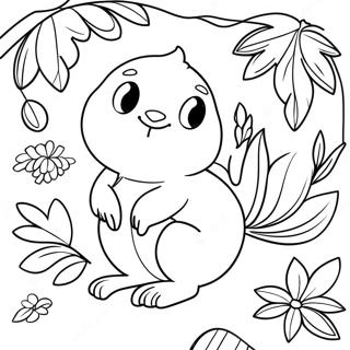Leafy Friends from Tumble Leaf Coloring Page | Tumble Leaf coloring page