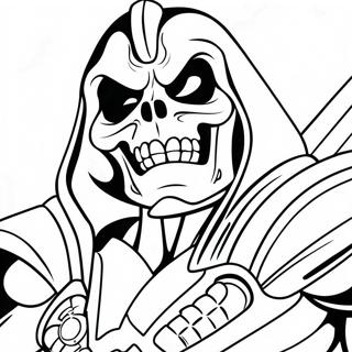 Skeletor with Menacing Grin Coloring Page | Skeletor coloring page