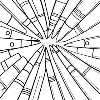 Crayons Coloring Page | Crayons coloring page