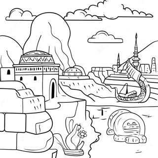 Mesopotamia Ancient Civilization Coloring Page | Mesopotamia coloring page