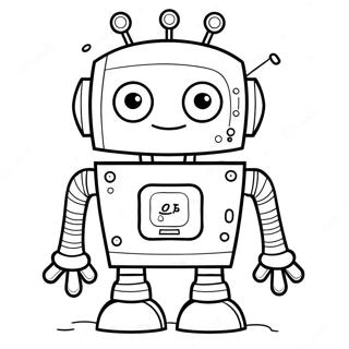 Digit the Number Robot Coloring Page | Cyberchase coloring page