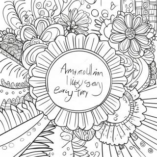 Easy Positive Affirmation Coloring Page | Easy Positive coloring page