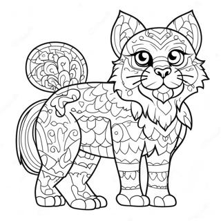 Colorful Pixel Art Animals Coloring Page | Pixel coloring page