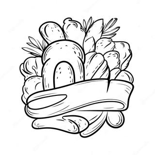 Bread Barbershop Logo Coloring Page | Bread Barbershop coloring page