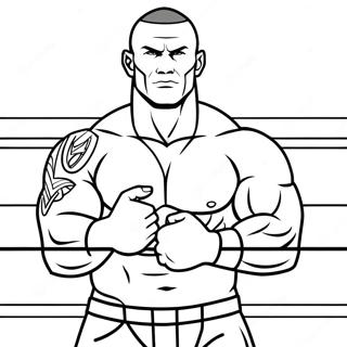 Randy Orton in Action Coloring Page | Randy Orton coloring page